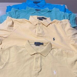 Polo by Ralph Lauren Men's Yellow and Blue Polo Collection. Size L.